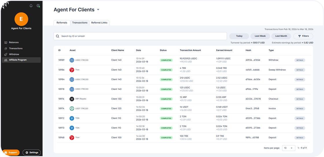 Agent Dashboard