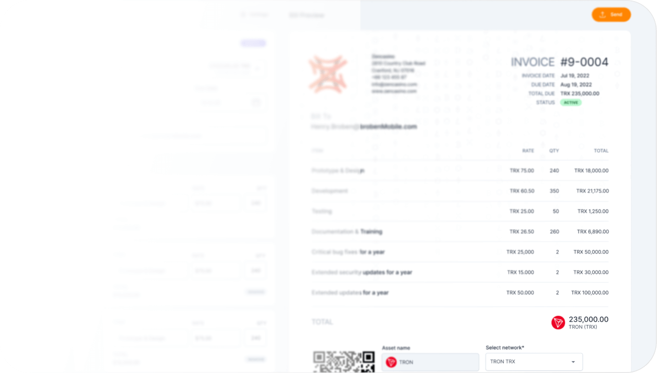 crypto invoicing